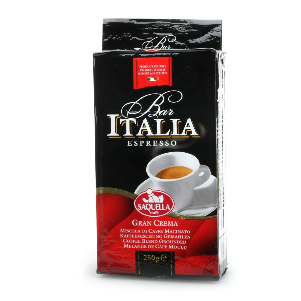 Saquella Bar Italia Ground Coffee GranCrema 250g